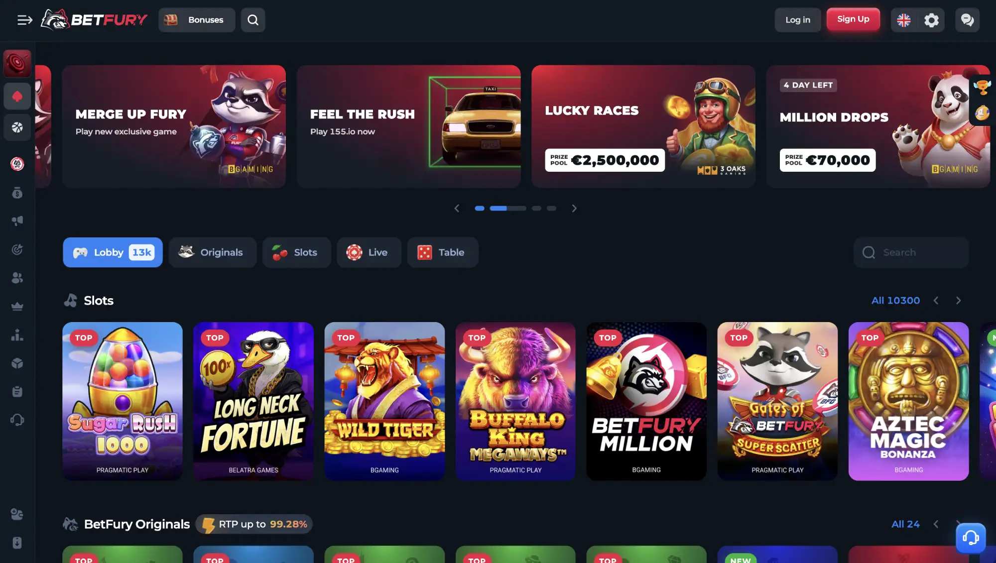 BetFury Casino Games