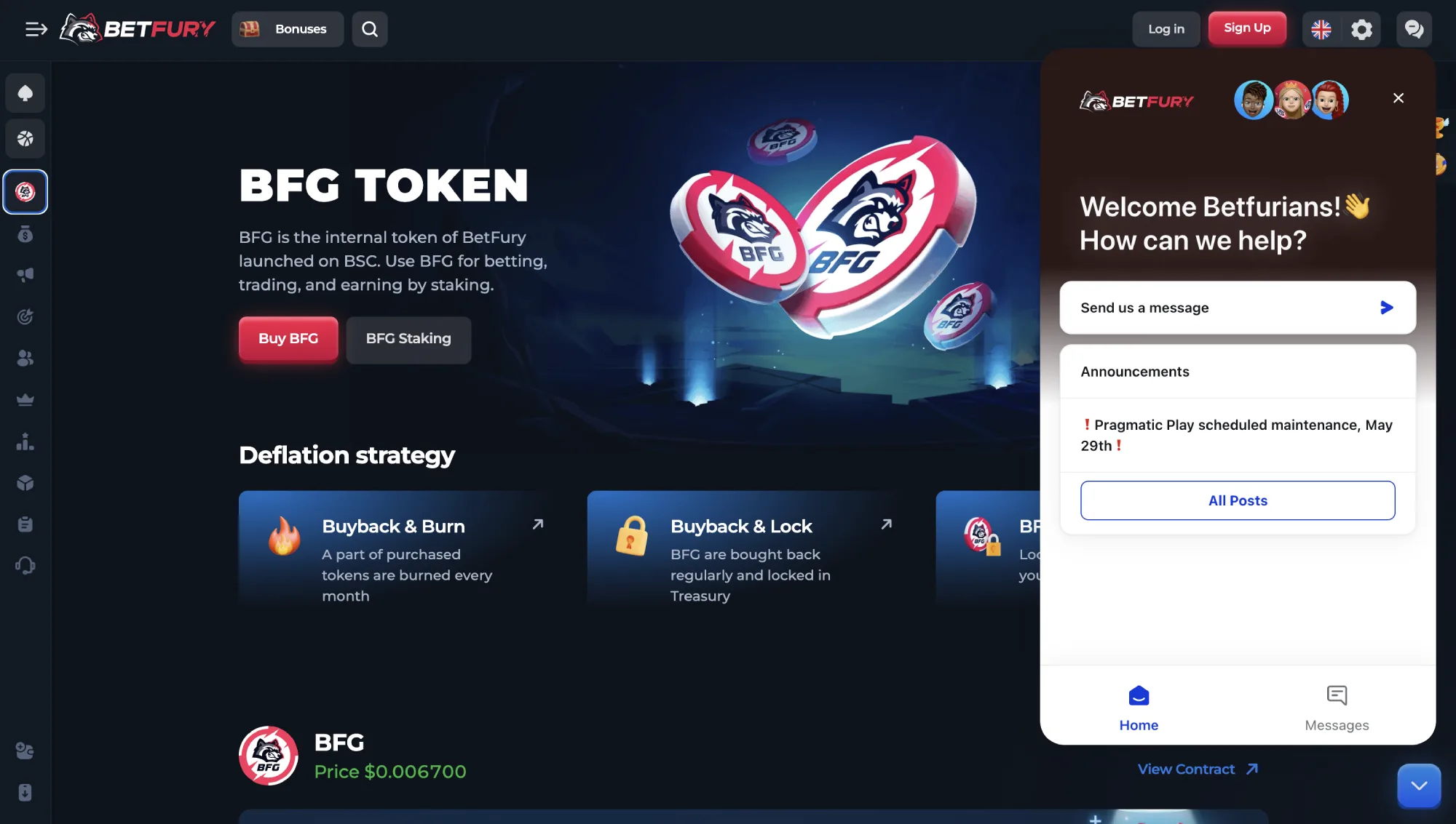 BetFury Customer Support